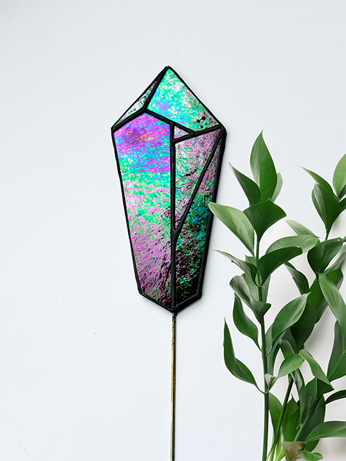 Crystal Stained Glass Plant Stakes