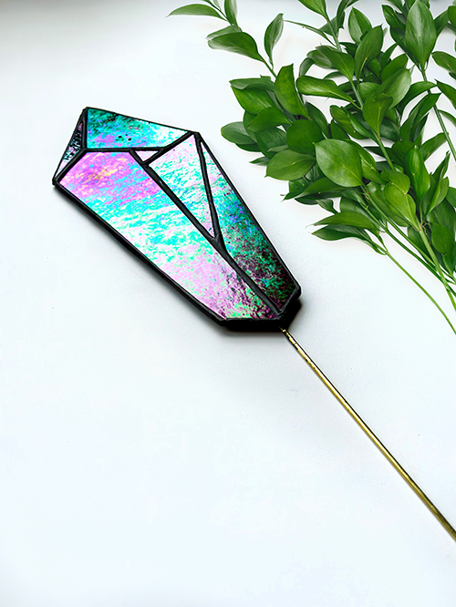 Crystal Stained Glass Plant Stakes