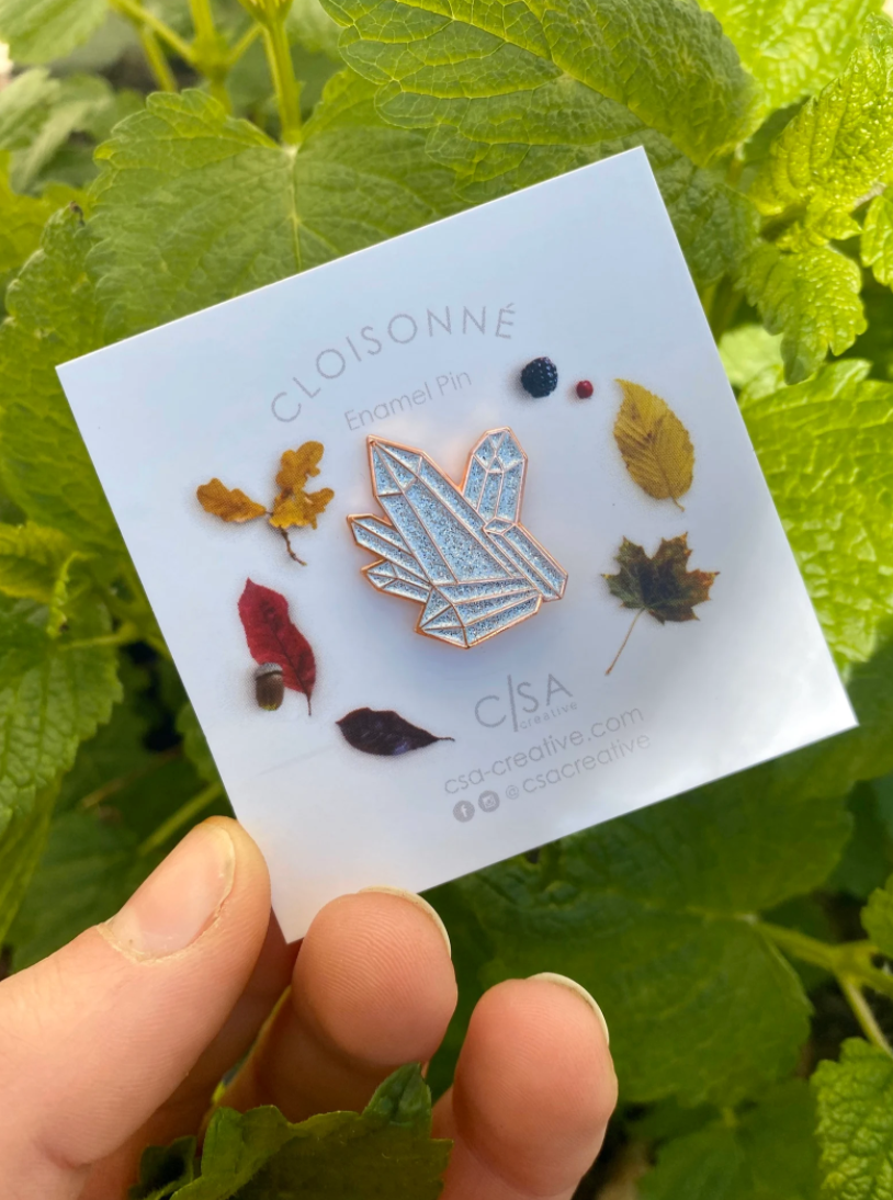 Crystal Cluster Enamel Pin