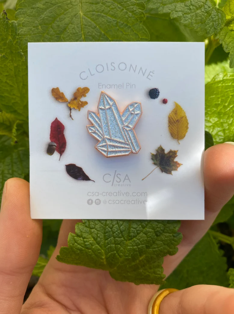 Crystal Cluster Enamel Pin