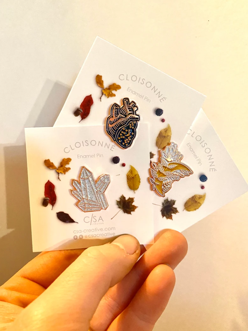 Crystal Cluster Enamel Pin