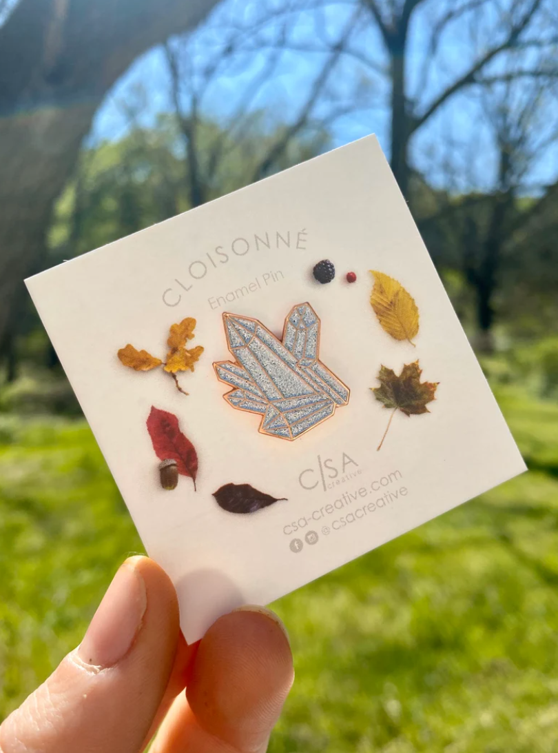 Crystal Cluster Enamel Pin