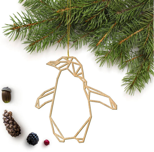 Geometric Penguin Ornament