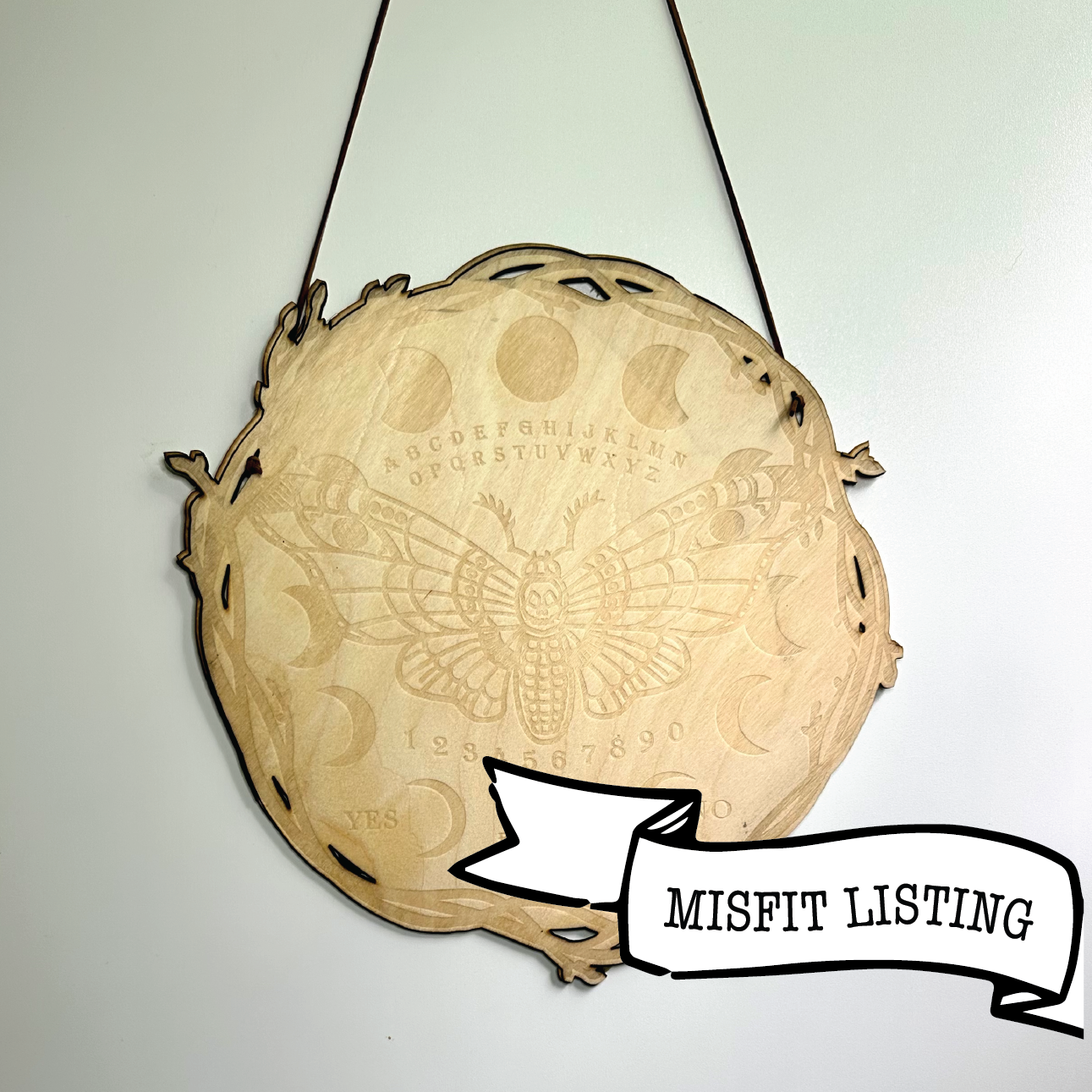 MISFIT LISTING - Natural Moth Ouija Board