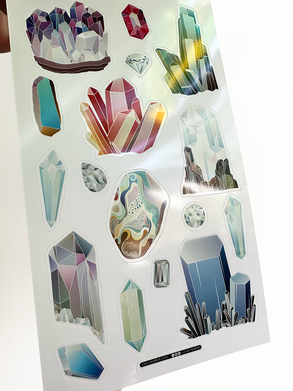 Crystals 4"x7" Sticker Sheet