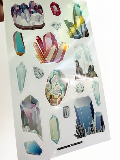 Crystals 4"x7" Sticker Sheet