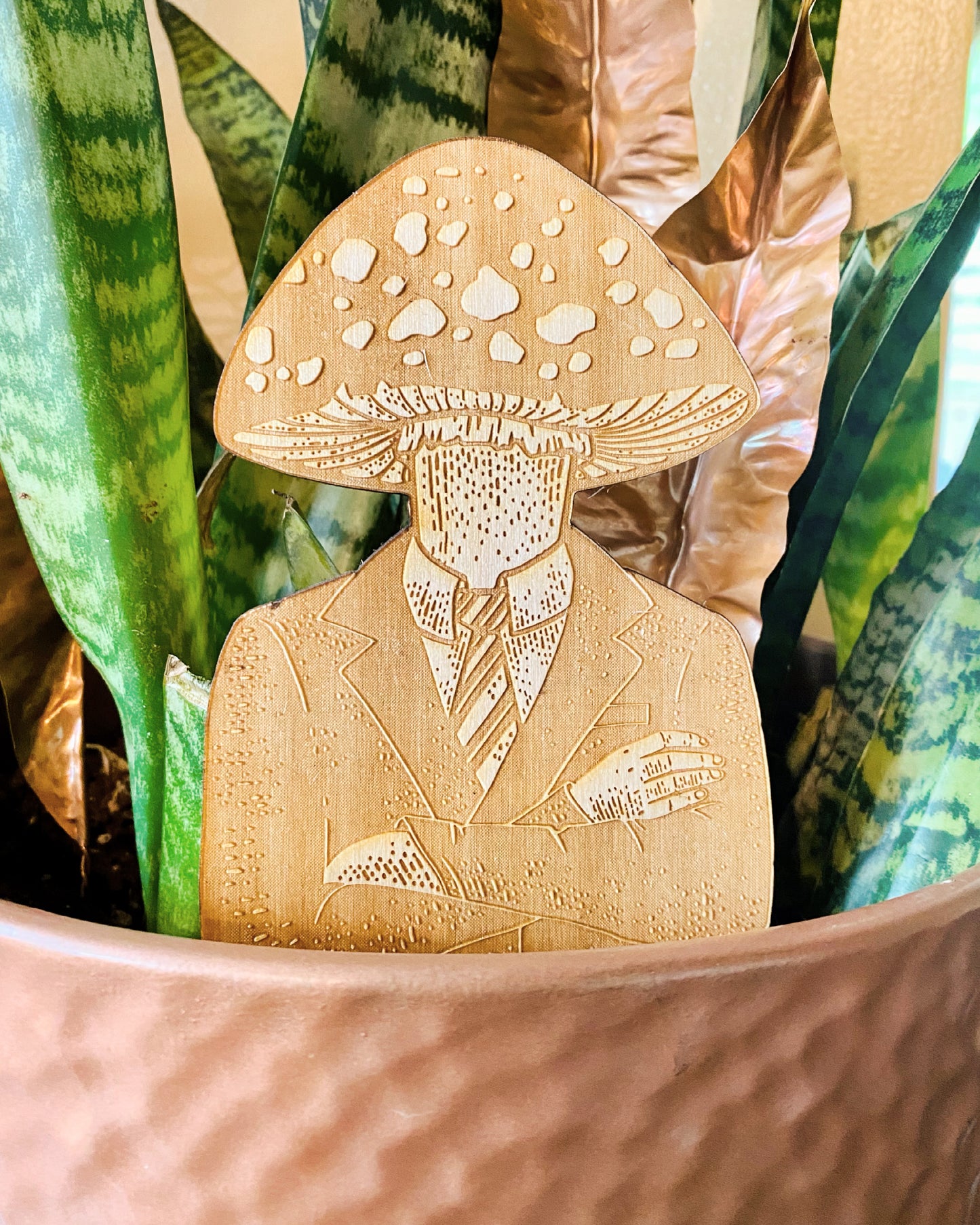 Mushroom Head Plant Stake