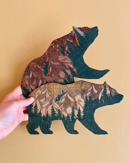 Bear Forest Painting