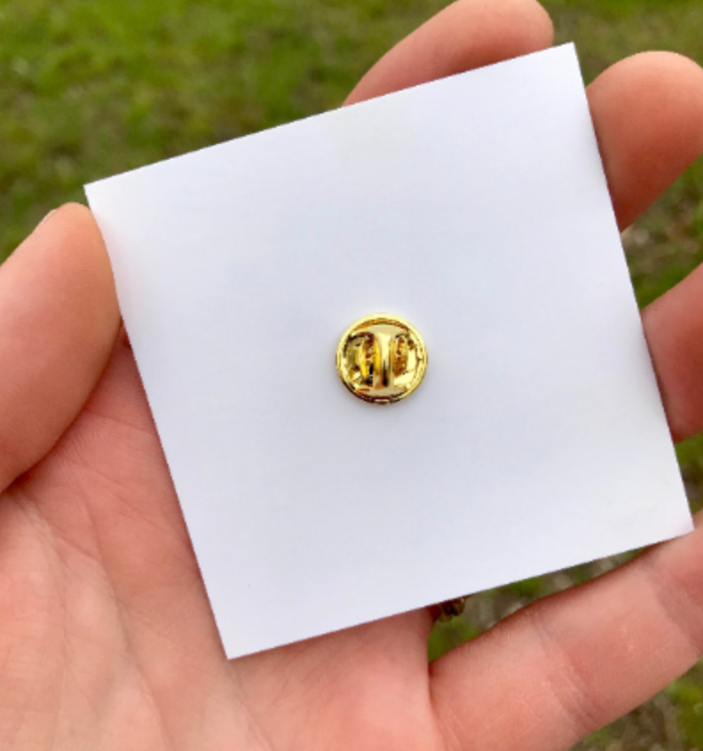 Gold Geometric Giraffe Enamel Pin