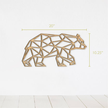 Geometric Bear Wall Art
