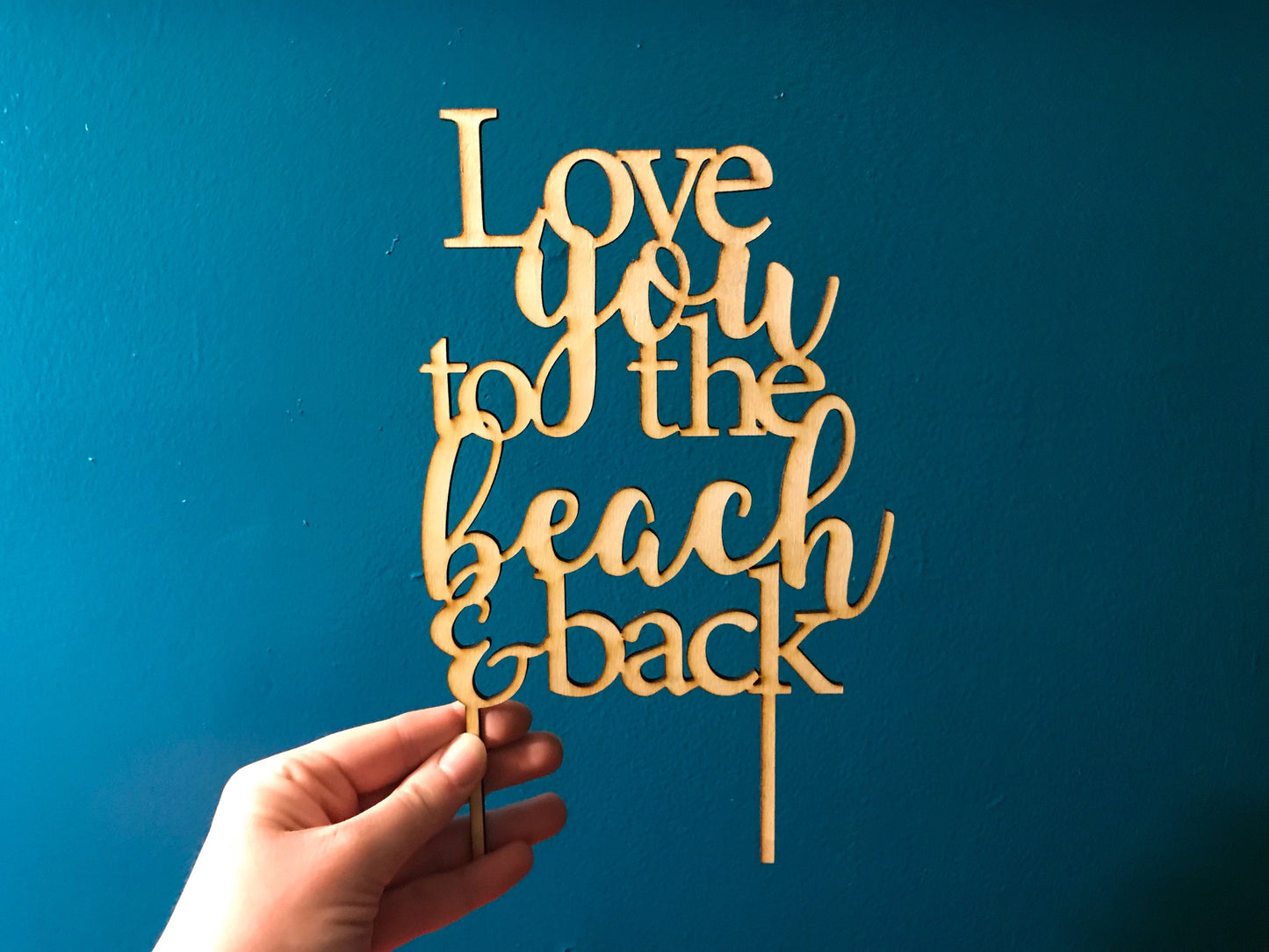 Love You to the Beach and Back Cake Topper