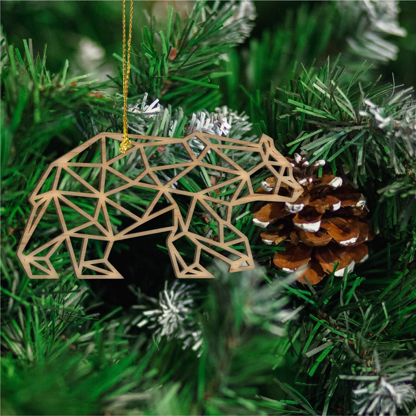 Geometric Bear Ornament