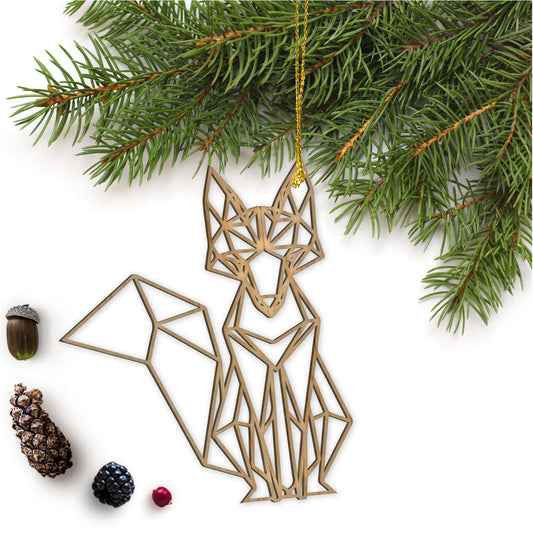 Geometric Fox Ornament