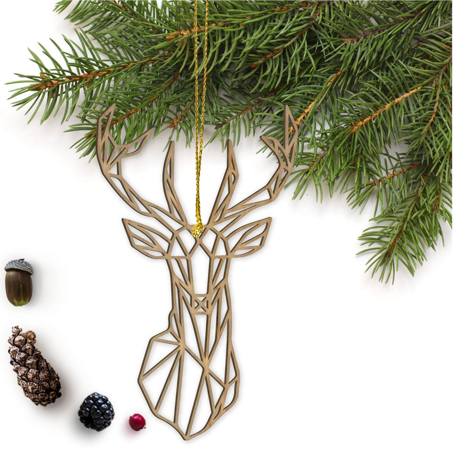 Geometric Deer Ornament
