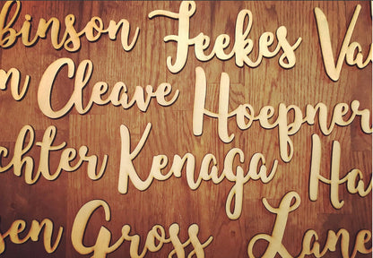 Wood Name Place Cards, Rustic Wedding Decor, Event Accessories