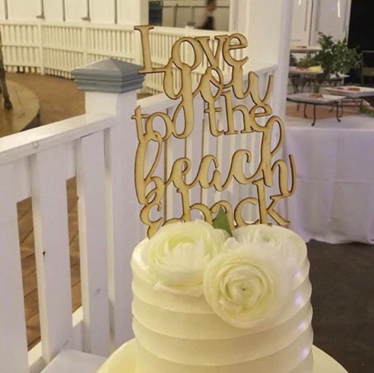 Love You to the Beach and Back Cake Topper