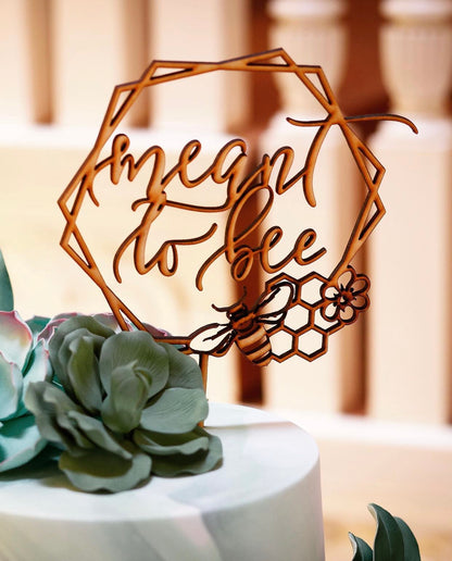 Meant to Bee Geometric Cake Topper