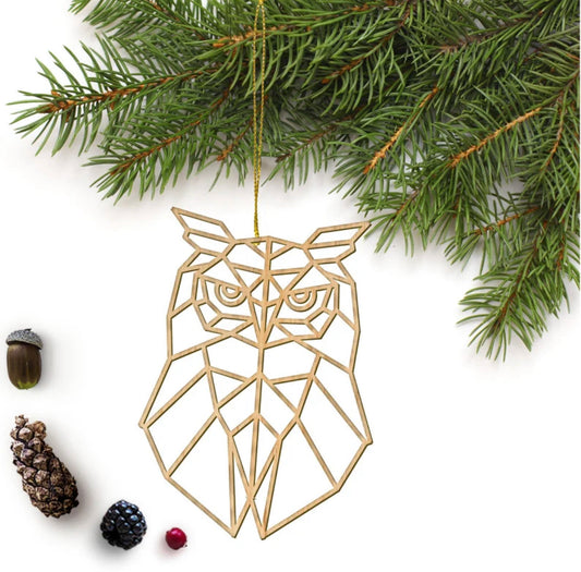 Geometric Owl Ornament