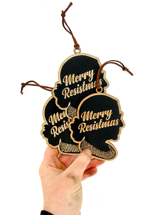 Merry Resistmas RBG Ornament