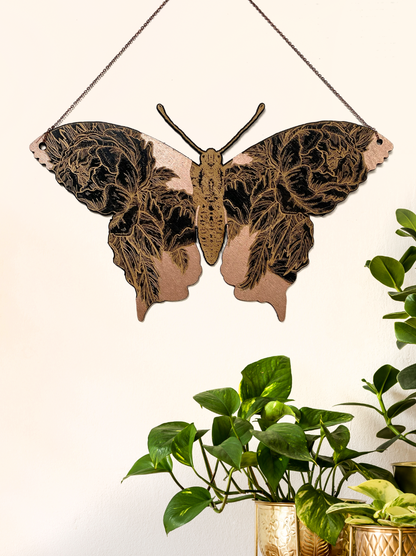 Floral Butterfly Wall Hanging