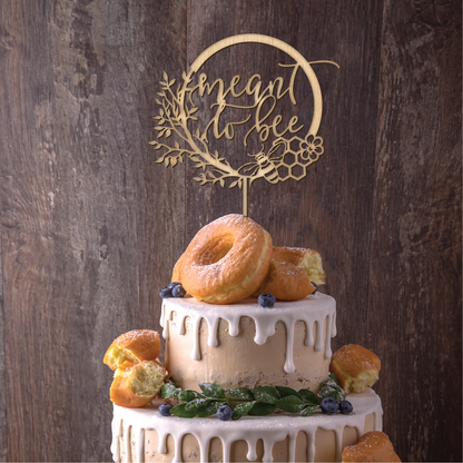 Meant to Bee Wreath Cake Topper